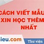 Đơn Xin Học Tiếng Anh Tăng Cường