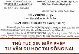 Thủ Tục Cấp Giấy Phép Tư Vấn Du Học